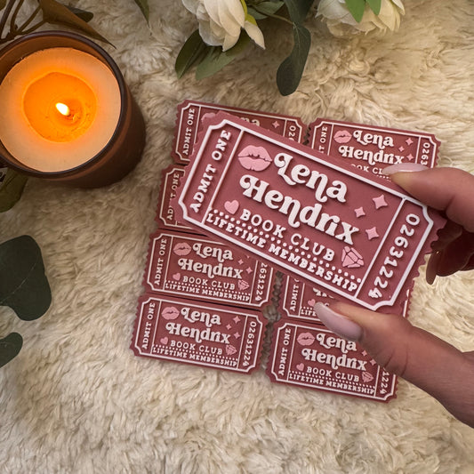 Lena Hendrix book club ticket