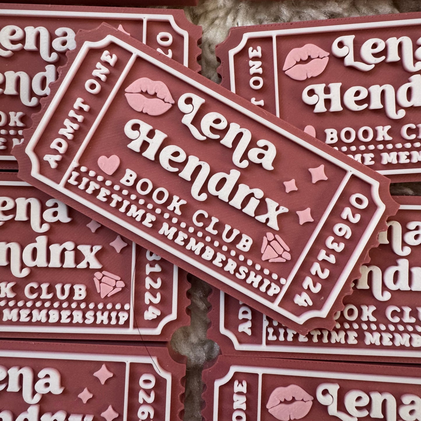 Lena Hendrix book club ticket